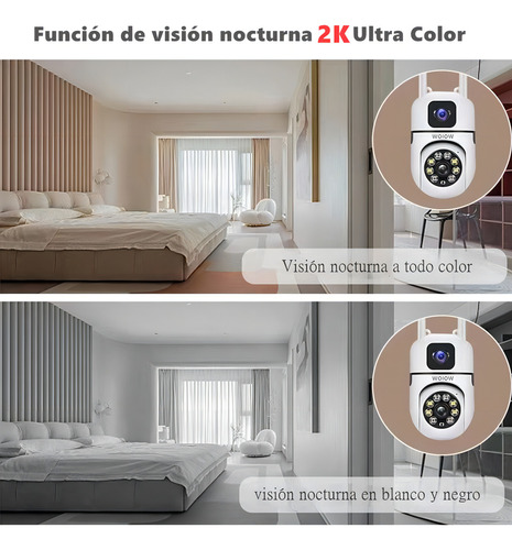 Cámara De Seguridad De Doble Lente Wifi 4mp Con Alarma Ip Zoom 10x
