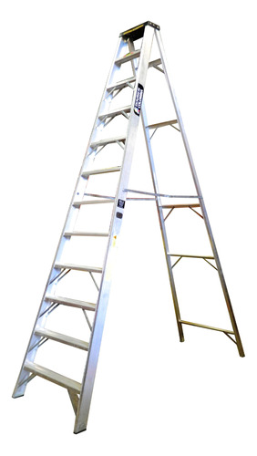 Escalera Certificada Tijera Aluminio 12pasos/3.60m 136kg