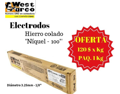 Electrodos West Arco 1/8 Hierro Colado Kg