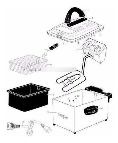 Imagen 2 de 5 de Freidora Profesional Cusinart Ameriana Acero Inoxidable 3.8l
