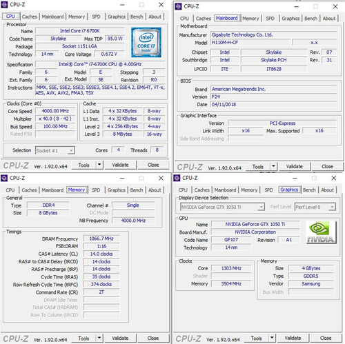 Pc Gamer Intel Core I7 6700k Gtx 1050ti Ddr4 8gb Até10/06/20 (Usado)