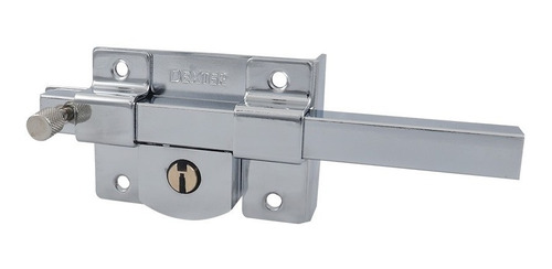 Imagen 2 de 5 de Cerradura Chapa De Seguridad Barra Fija Derecha Cromo Dexter