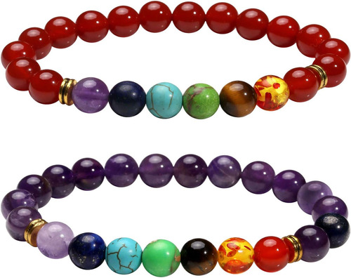 Pulsera Jjdreams Meditación Mala Pu, 2 Piezas, Con Cuentas D