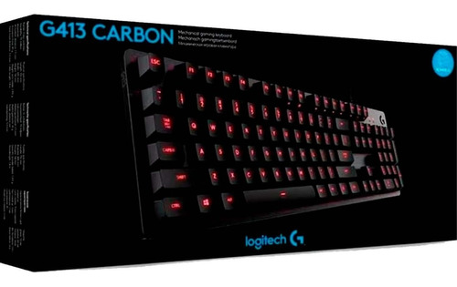 Teclado Gamer Gamer Mecánico G413 Carbon Logitech G Idioma Inglés US