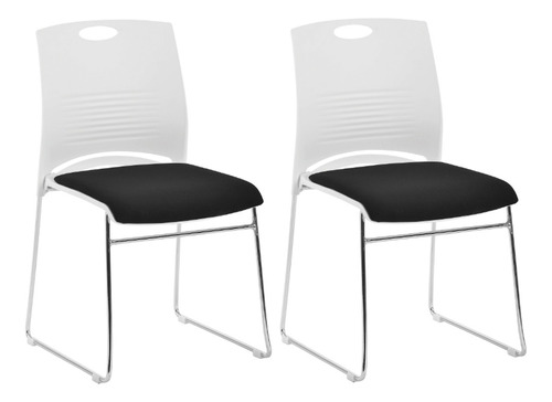 Set X2 Silla Oficina Interlocutora Asiento Acolchado Forte