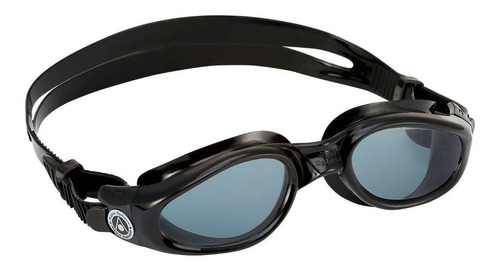 Gafas de natación Aqua Sphere Kaiman, pequeñas, negras, lentes ahumadas, color negro