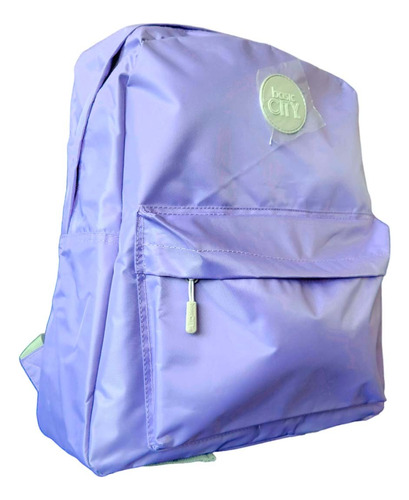 Mochila Ligera Basic City Lila Claro Juvenil Nueva Original