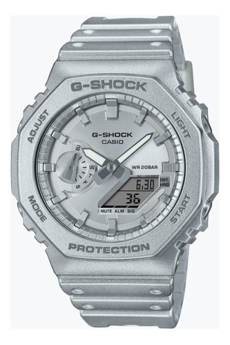 G Shock Ga 2100ff 8a Oak Plata Metalizado Carbon Core 