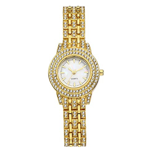 Reloj De Mujer Oro Con Diamantes De Imitación Para Halloween