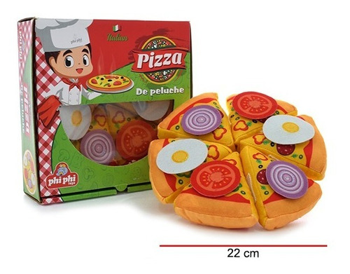 Pizza Peluche En Caja Con Accesorios 22cm- Phi Phi Toys 