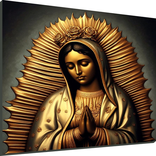 Cuadro Canvas Bastidor Religioso Virgen De Guadalupe 60x61