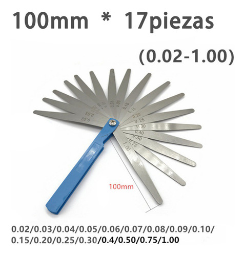 Feeler Calibre Mide Brecha Métrica Galgas Regular Válvulas