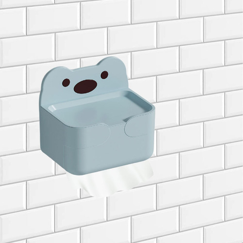 Dispensador De Pañuelos, Práctico, Compacto, Oso Azul