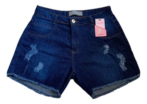 Short Jeans Plus Size Feminino Cintura Alta 46 Ao 54 Premium