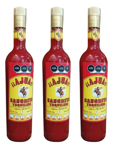 Pack De 3 Piezas De Sangrita Ajua 1000 Ml