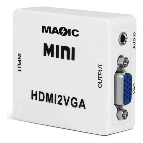Mini Conversor Adaptador Hdmi A Vga Full Hd 1080 Audio Pc Tv