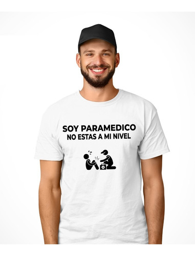 Camiseta Paramedico De Hombre Nivel Blanco Cleen Alexer