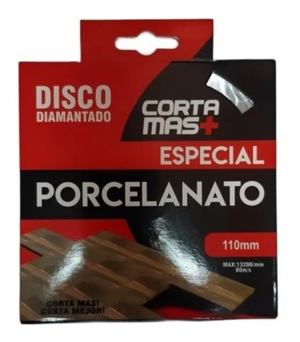 Disco Diamantado Corte Fino Turbo 110mm Para Porcelanato