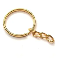 Comprar Acessórios de joias binbin 100 Pçs Argolas Para Chaveiro Cu002F Corrente - 25mm Dourado