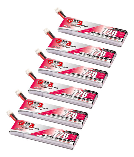 Sologood Paquete De 6 Baterías Gnb 1s 720mah Lipo 100c 3.8.