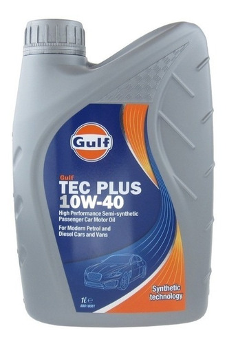 Aceite Semi Sintetico Gulf Tec Plus  10w40  1 Litro