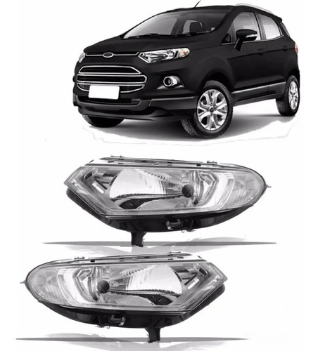 Farol Ford Ecosport 2013 2014 2015 2016 Led Cromado