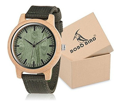 Bobo Bird Reloj De Madera De Bambu Unisex Para Hombres Y Muj