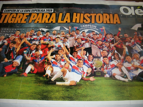 Futbol - Poster De Tigre Campeon Super Liga 2019 -