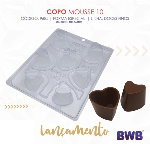 10 Forma Silicone Bwb Doces Finos 9685 - Copo Mousse 10