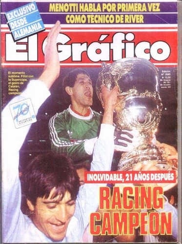 El Grafico 3585 Racing Club Campeon Supercopa 1988   