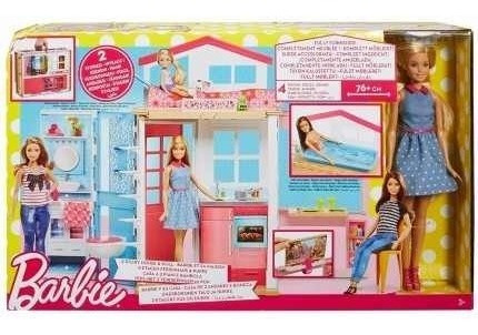 Brinquedo Barbie Real Casa Com Boneca Mattel Dvv48