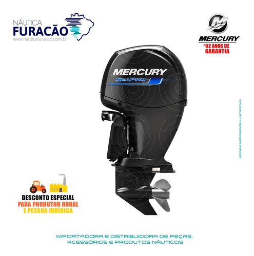 Motor De Popa Mercury 4 Tempos 150hp Xl 3.0l Efi Seapro