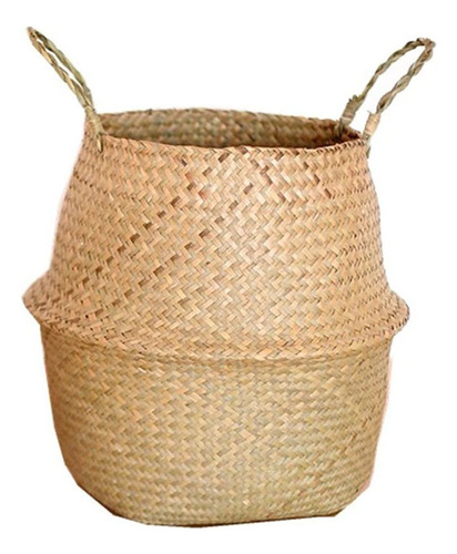 Cesta De Mimbre Colgante Para Maceta De 32 Cm