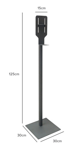 Pedestal Jessy Para Dispensador Gel Antibacterial Gun Metal