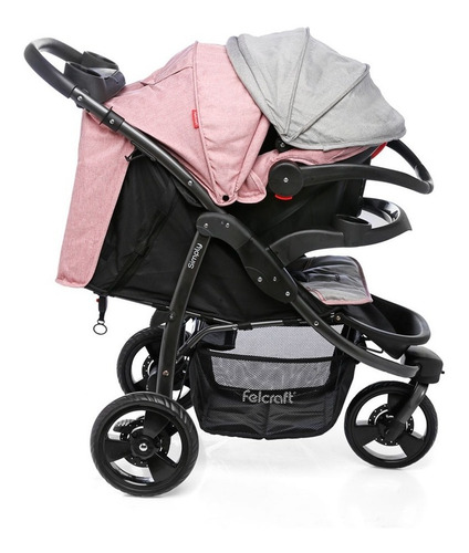 Imagen 2 de 10 de Cochecito Coche Bebé Jogger 3 Ruedas C/ Huevito Felcraft