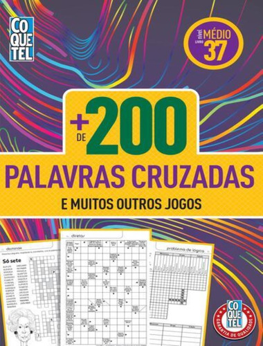 Livro Coquetel + 200 Palavras Cruzadas Nivel Medio Ed 37, De Coq. Editorial Coquetel, Tapa Mole, Edición 37 En Português, 2024