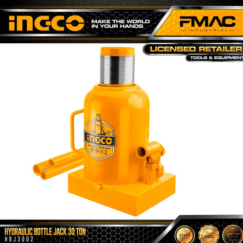 Gata Hidraulica Ingco Industrial Botella 30 Toneladas