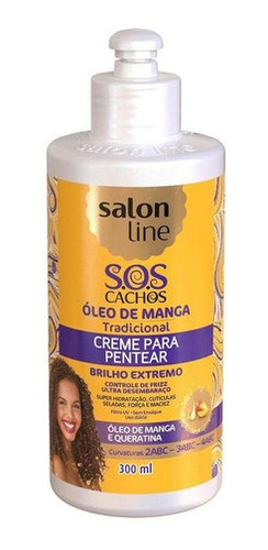 Creme Para Pentear Sos Cachos Óleo De Manga Salon Line 300ml