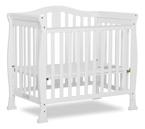 Dream On Me Addison   Mini Cuna Convertible 4 En 1 En Blanco