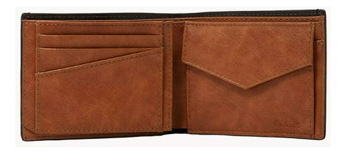 Fossil Billetera Modelo Mykel Cuero Genuino Negra Original!