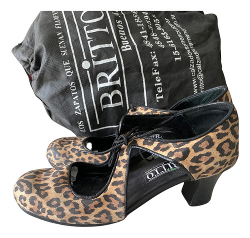 Zapato De Flamenco Britto N38 1/2 Animal Print