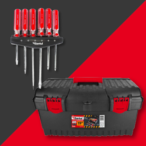 Caja De Herramientas Juego De 7 Desarmadores Santul