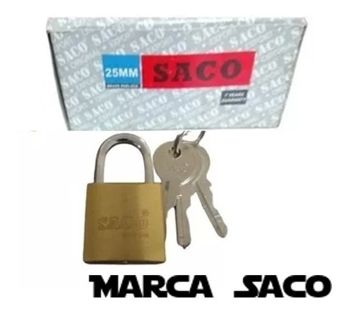 Candado De Arco 25mm Saco Pack 2 Pcs