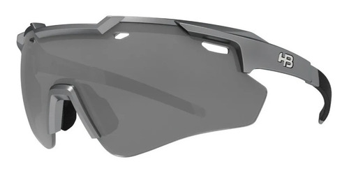 Óculos De Sol Hb Shield Evo 2.0 Matte Silver Lente Prata