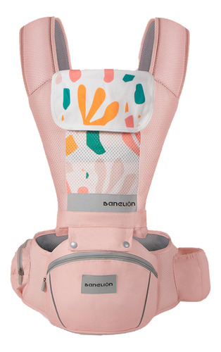 Mochila Cangurera Portabebés Ergonómica De 0-36 Meses Rosa