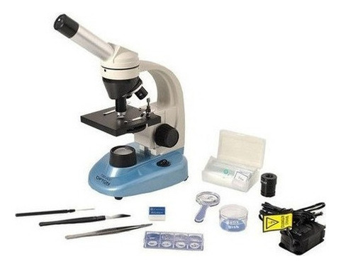 Microscópio E Kit Laboratório Ampliação De 40x A 640x Opton TIM-600