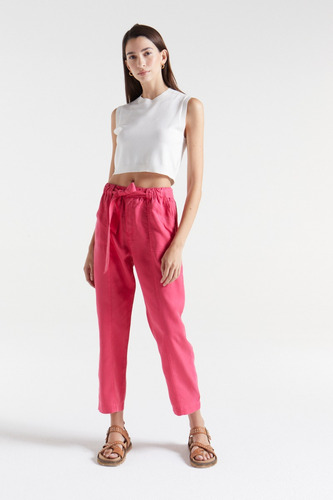 Pantalon Lyocell Con Lazo Mujer Desiderata