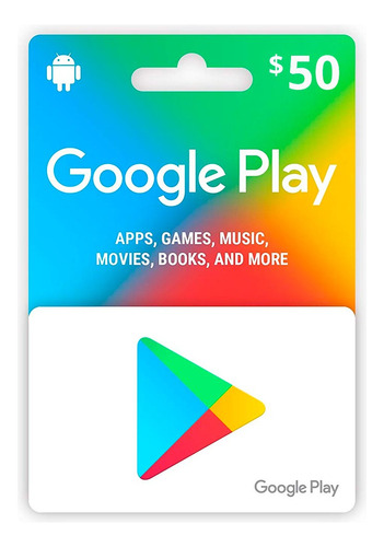 Cartão Play Store R$50 Reais Google Play Digital Brasil Andr
