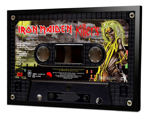 Cuadro Iron Maiden Cassette Killers Retro Poster 60x40