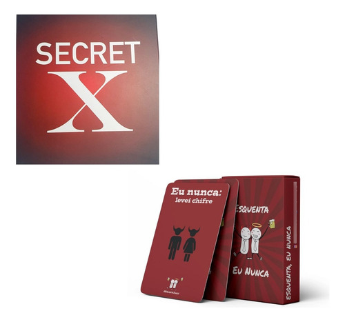 Kit Secret X + Esquenta Eu Nunca - Jogo De Cartas Festa